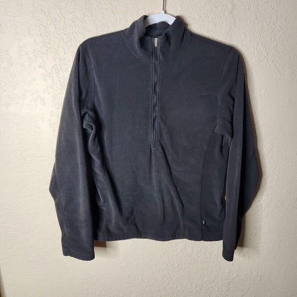 REI Sweater Jacket Women's Medium Gray Warm Half Zip Mock Neck Long Sleeve - Picture 1 of 6